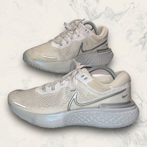 Nike Shoes - Nike ZoomX Invincible Run Flyknit White Metallic Silver   Shoes Womens Size 10